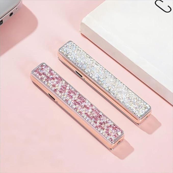 Electric Pink Lighter, USB Flameless Coil Lighter Electronic Rechargeable