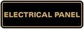 All Quality Standard Electrical Panel Wall or Door Sign - Durable Material | Clear and Functional Sign | Easy Installation‌ - Black/Gold - Small (1 Pack)