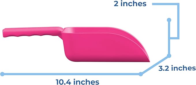 Vikan Remco 63001 Color-Coded Plastic Hand Scoop - BPA-Free Food-Safe Kitchen Utensils, Restaurant and Food Service Supplies, 16 oz, Pink
