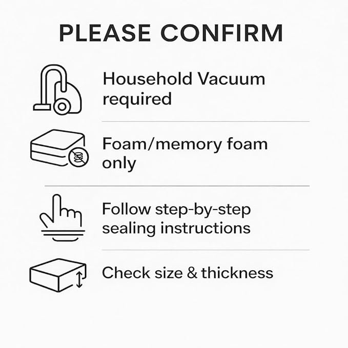 Mattress Vacuum Bag for Moving and Storage – Heavy Duty Compression Bag with Straps, Vacuum Bag for Memory Foam Mattress (Queen/Full)
