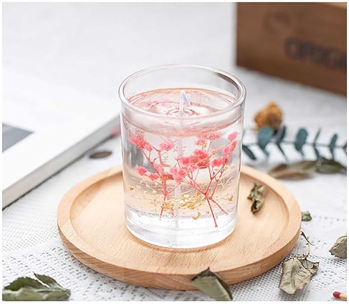 SimpleVibesXinPuwei DIY Scented Botanical Jelly Candle Kit with Step-by-Step Instructions - Create Your Own Unique Fragrant Candle (Style 1)