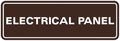 All Quality Standard Electrical Panel Wall or Door Sign - Durable Material | Clear and Functional Sign | Easy Installation‌ - Dark Brown - Medium (2 Pack)
