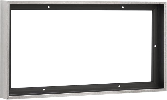 Pixy Canvas Floater Frame 10x12 for 1-1/2 (1.5) inch Deep Canvas Paintings/Canvas Prints/Wood Canvas Panels/Wall Art/Wall Decor/Home Decor/Artwork (Antique Silver, 10 x 12 inch, Landscape)