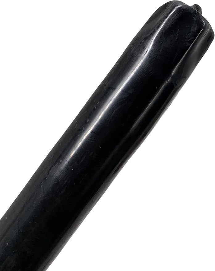 D'light Online Elegant Unscented 12" Black Taper Candles Premium Quality Hand-Dipped Tapered Candles, Dripless and Smokeless - Set of 12 Individually Wrapped (12 Inch, Black)