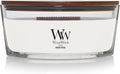 WoodWick Warm Wool Holiday Candle Gifts for Women and Men, 16 oz Ellipse Candle with Crackling Wick