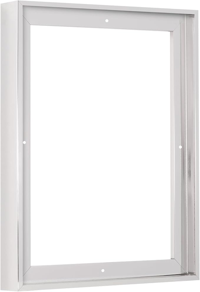 Pixy Canvas Floater Frame 12x20 for 1-1/2 (1.5) inch Deep Canvas Paintings/Canvas Prints/Wood Canvas Panels/Wall Art/Wall Decor/Home Decor/Artwork (Chrome, 12 x 20 inch, Portrait)
