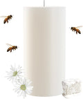White Natural Beeswax Pillar Candles-85 Hours Burn Time 100% Pure Beeswax Candles | Organic Bees Wax for Home, Prayer, Christmas, Party | Unscented, Smokeless, Dripless 1 Pack (3×6 inch)