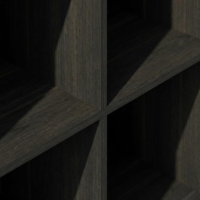 Furnifact Espresso Bookcase with Sturdy Wooden Construction, Spacious Storage, Elegant Finish, Ideal for Home and Office Organization