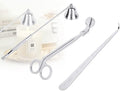 3-in-1 Candle Snuffer Set Candle Wick Trimmer Set - Silver