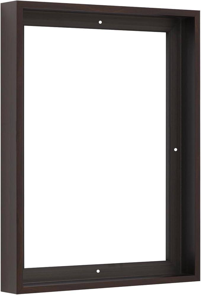Pixy Canvas Floater Frame 28x32 for 1-1/2 (1.5) inch Deep Canvas Paintings/Canvas Prints/Wood Canvas Panels/Wall Art/Wall Decor/Home Decor/Artwork (Dark Walnut, 28 x 32 inch, Portrait)