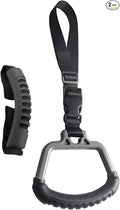 2-in-1 Car Assist Handle Kit | Mobility Aids for Getting Out of Car，Adjustable Overhead & Backseat Assist Bar with Soft Rubber Grip for Added Support Entering and Exiting Vehicle(2, Black)