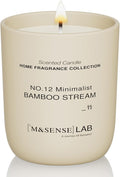 M&SENSE Natural Soy Candle| Bamboo Stream | 5.3 oz | Mini Spring Scented Candles for Relaxation, Valentines Day Gift, Home Décor | for Bedroom, Office, Party Small