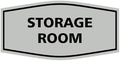 Signs ByLITA Fancy Storage Room Sign (Lt Gray) - Medium 2 Pack