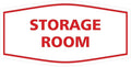 Signs ByLITA Fancy Storage Room Sign (White/Red) - Large 1 Pack