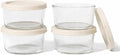 DURA LIVING 8-Piece Glass Food Storage Containers Set (4 Containers + 4 BPA-Free Lids) | 1-Cup, Leakproof | Microwave, Freezer, Oven & Dishwasher Safe | Ideal for Meal Prep & Pantry Organization