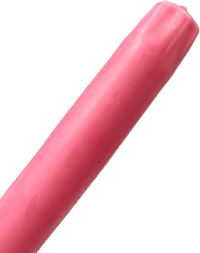 D'light Online Elegant 10" Unscented Rosewood Blush Pink Taper Candles, Premium Quality Hand-Dipped Tapered Candles, Dripless and Smokeless - Set of 12 Individually Wrapped (10 Inch, Rosewood Pink)
