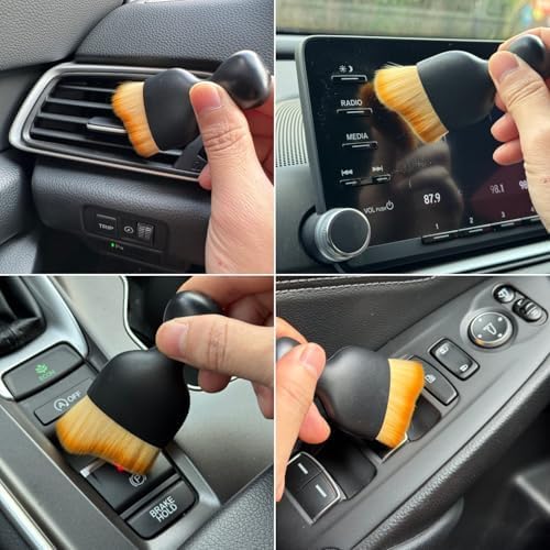 2Pcs Auto Interior Cleaning Detail Brush for Sonata SEL 2024, Dashboard Air Vent Crevice Sweeper Soft Dust Dirt Removal Tool