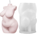 Human Body Silicone Resin Mold for Candles, Chocolate, Soap - Sexy Woman Curvy Figure 3D Moulds, Naked Fat Females Clay Mould for Resin Pendant Plaster Carving