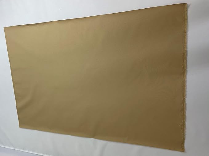 Mybecca Waterproof Canvas Marine Fabric 600 Denier Indoor/Outdoor PU Backing UV Protector Khaki 1 Yard