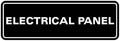 All Quality Standard Electrical Panel Wall or Door Sign - Durable Material | Clear and Functional Sign | Easy Installation‌ - Black - Medium (10 Pack)