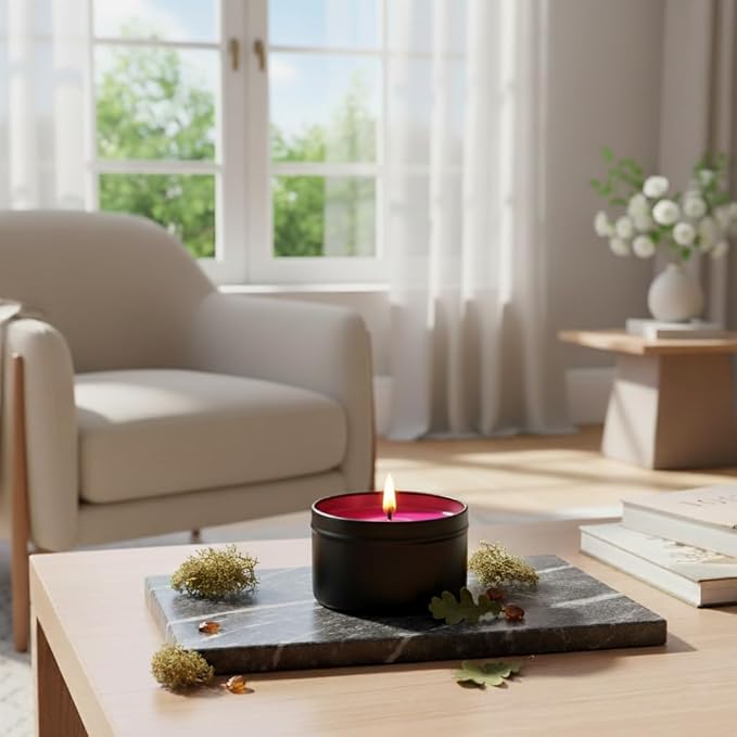 RUTH & ROSE | Maison Fig | 100% Beeswax Scented Candles for Home, 8oz, +65 Hours Burn Time, Aromatherapy Non Toxic Candles, Gift for Women & Men, Perfect for Travel or Gifting