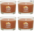 Yankee Candle Signature Votive Mini Candle Jar, Pumpkin Banana Scone Scent, Natural Soy Wax Blend Candle with Natural Fiber Wick, 1.3 OZ Glass Jar (Pack of 4)