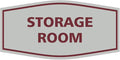 Signs ByLITA Fancy Storage Room Sign (Light Grey/Burgundy) - Medium 10 Pack