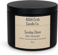 Odor Eliminator Candle, 8 oz., Soy Wax, Fresh Linen Scent, Sunday Clean