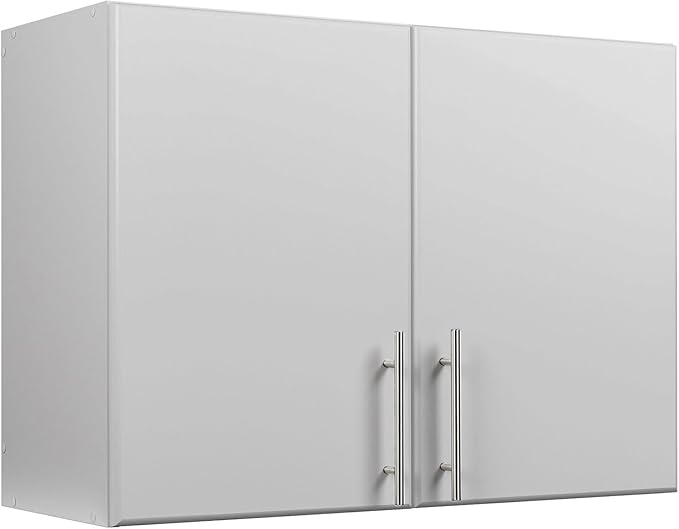 Prepac Elite 24" Wall Mounted Stackable Garage Cabinet in Light Gray
