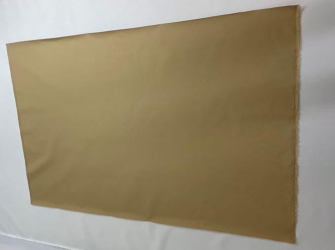 Mybecca Waterproof Canvas Marine Fabric 600 Denier Indoor/Outdoor PU Backing UV Protector Khaki 5 Yards