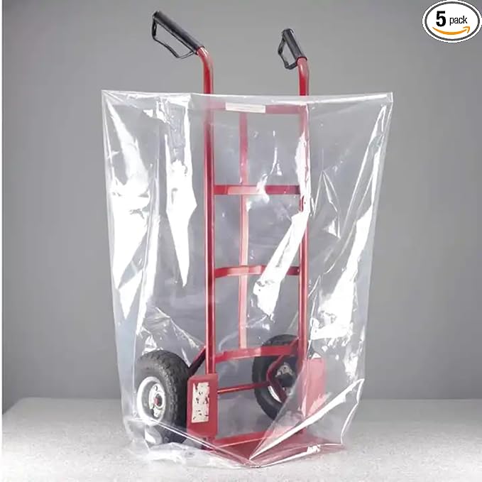 Extra Large Plastic Storage Bags Clear Appliance Storage Bags Perfect for Moistureproof, Dustproof, Luggage, Suitcase, Home Appliances, Comforter and More (59 x 71", 5 Pack)