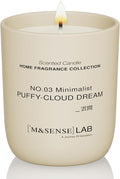 M&SENSE Natural Soy Candle| Puffy-Cloud Dream | 5.3 oz | Mini Spring Scented Candles for Relaxation, Valentines Day Gift, Home Décor | for Bedroom, Office, Party Small
