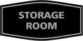Signs ByLITA Fancy Storage Room Sign (Black/Silver) - Large 2 Pack