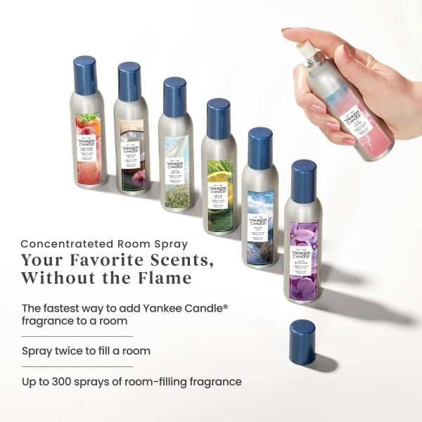 Yankee Candle Popular Fragrances 3-Pack Concentrated Room Sprays (Clean Cotton, Lemon Lavender, MidSummer's Night)