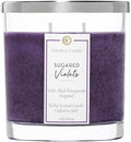 Colonial Candle Sugared Violets Scented Candle Jar, Highly Fragranced Candles for Home Scented, Mottled Wax Candle, 2 Wick, 8 oz - Made in the USA