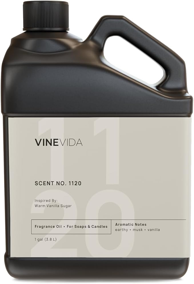 VINEVIDA [128oz] Warm Vanilla Sugar Fragrance Oil for Candle Making and Soap Making - Premium Candle Scents for Soy Candles