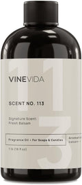 VINEVIDA Scent NO. 113 Fragrance Oil - 16oz (1lb) - Signature Scent: Fresh Balsam Fragrance Oil for Candle Making - Made in USA Candle Scents Scents for Soap Making