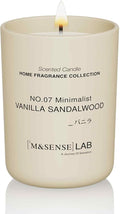 M&SENSE Natural Soy Candle| Vanilla Sandalwood | 8.82 oz, 50H Burn | Spring Scented Candles for Relaxation, Valentines Day Gift, Home Décor | for Bedroom, Office, Party Medium