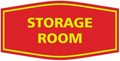 Signs ByLITA Fancy Storage Room Sign (Red/Yellow) - Small 10 Pack