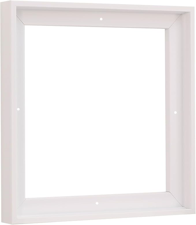 PIXY CANVAS Floater Frame 24x24 for 3/4 (0.75) inch Deep Canvas Paintings/Canvas Prints/Wood Canvas Panels/Wall Art/Wall Decor/Home Decor/Artwork (White, 24 x 24 inch, Square)
