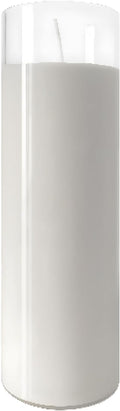 2.24x7 inch White Devotional Candles in Glass Jar - 1 Piece - 120Hours – Prayer Candle - Tall Pillar Candles for Religious, Memorials, Party Decor