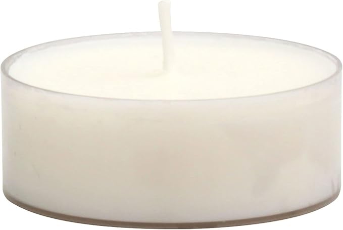 Stonebriar 40 Pack Unscented Mega Oversized Clear Cup Tea Light Candles with 9 Hour Extended Burn Time