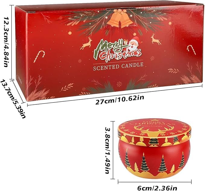 24 Pack Christmas Scented Candles Gift Set for Woman, Jar Candle, 2.5 oz Soy Wax Tin Candle-Ideal Gift for Travel Home Décor,Aromatherapy