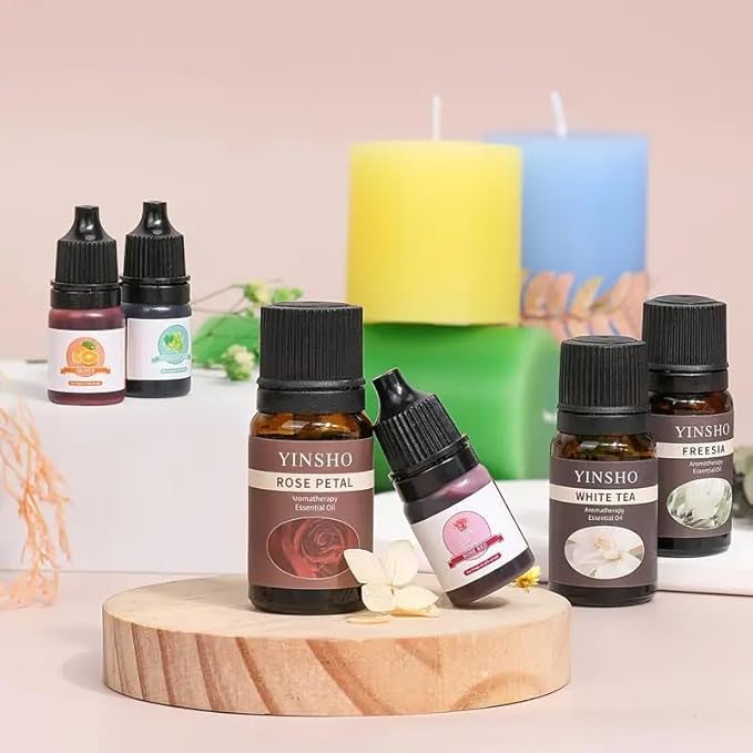 Candle Making Kit for Beginners, Soy Wax Candle Making Supplies with Natural Soy Wax, Essential Oils, Melting Pot, Candle Dye & Candle wicks ,Wick placing tube ,DIY Home Craft Gift for Adults & Women