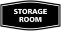 Signs ByLITA Fancy Storage Room Sign (Black) - Large 5 Pack