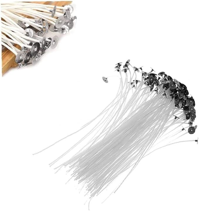 Lovely and Attractive DIY Candle Making Wicks - 100mm Low Smoke Natural Wick Set of 20