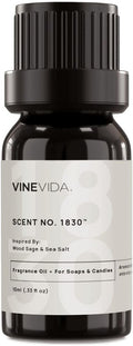 VINEVIDA [10mL] Wood Sage & Sea Salt Fragrance Oil for Candle Making - Natural Candle Oil Scents - Soap Making Essential Oil - Made in USA