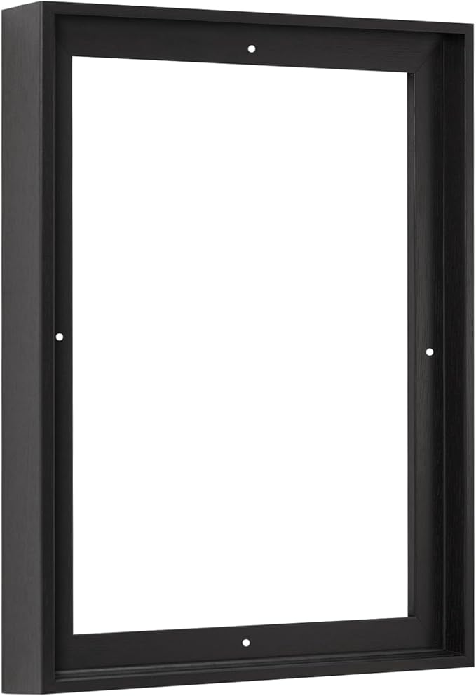 Pixy Canvas Floater Frame 5x7 for 1-1/2 (1.5) inch Deep Canvas Paintings/Canvas Prints/Wood Canvas Panels/Wall Art/Wall Decor/Home Decor/Artwork (Black Oak, 5 x 7 inch, Portrait)