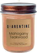 Organic Soy Wax Mahogany Teakwood Scented Vegan Candle -100% Pure Soy Wax & Essential Oils - Woodsy and Earthy Aroma - Made in USA (8oz)