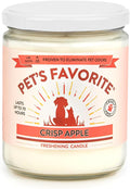 Pet's Favorite Pet Odor Candle, Clean Burning, Long Lasting Apple Scented Candle with a Natural Fiber Wick and 70 Hour Burn Time, Crisp Apple - Pack of 1